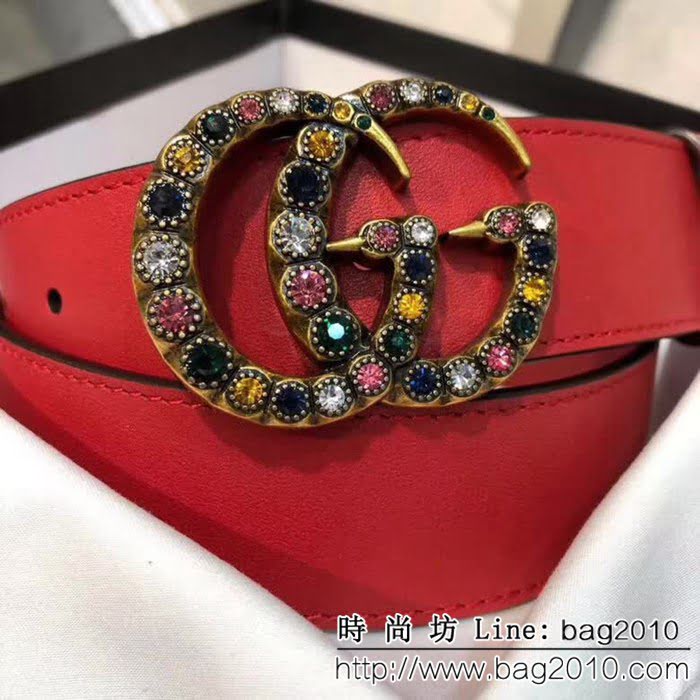 古馳CUCCI 爆款熱賣 義大利進口原版牛皮 帶身logo清晰美觀女士皮帶 GHG1310